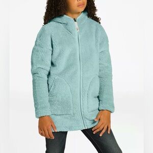 The North Face Girls Fleece Zip Hoodie Jacket | Light Blue | Size L (14/16)